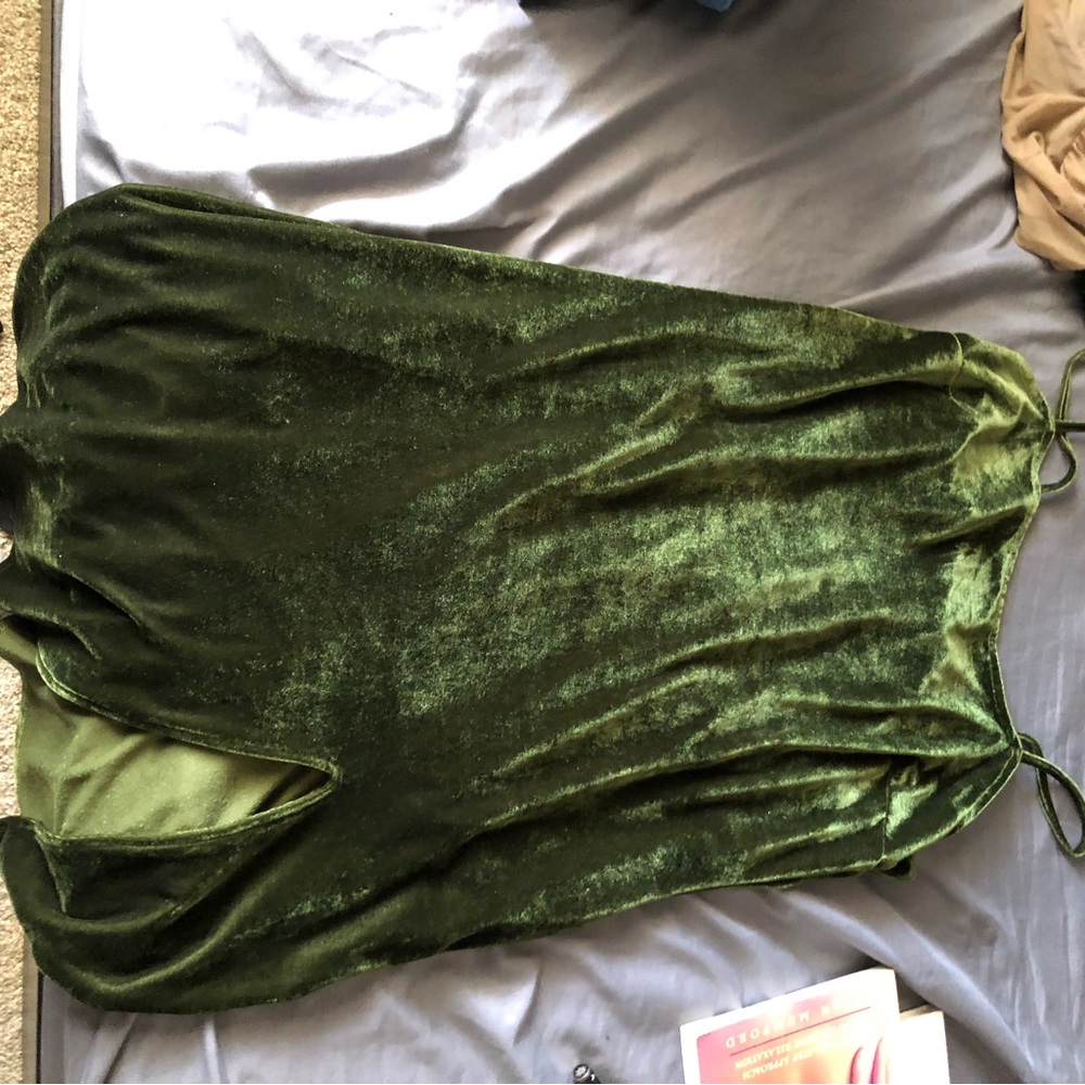 Green Velvet Dress